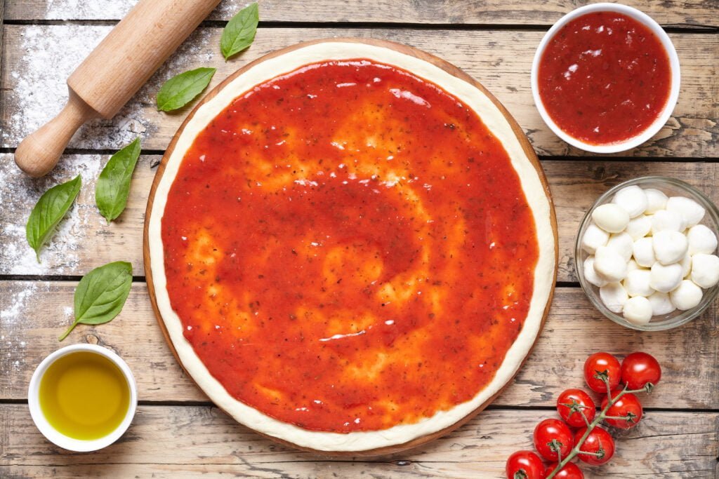 Easy Homemade Pizza Sauce Recipe - Ready in 30 Minutes! 1 Homemade Pizza Sauce is a staple for any pizza recipe!