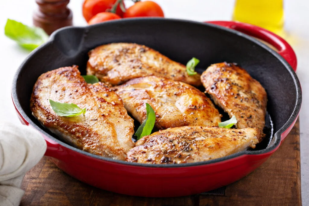 Pan Seared Chicken Recipe with White Wine Herb Sauce 1 Pan Seared Chicken Recipe in a white wine sauce from Gabe's Recipes