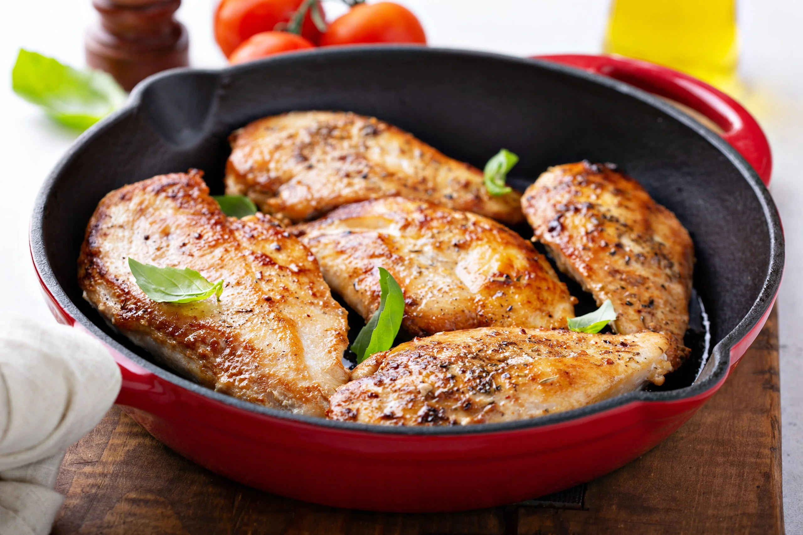 Pan Seared Chicken Recipe in a white wine sauce from Gabe's Recipes