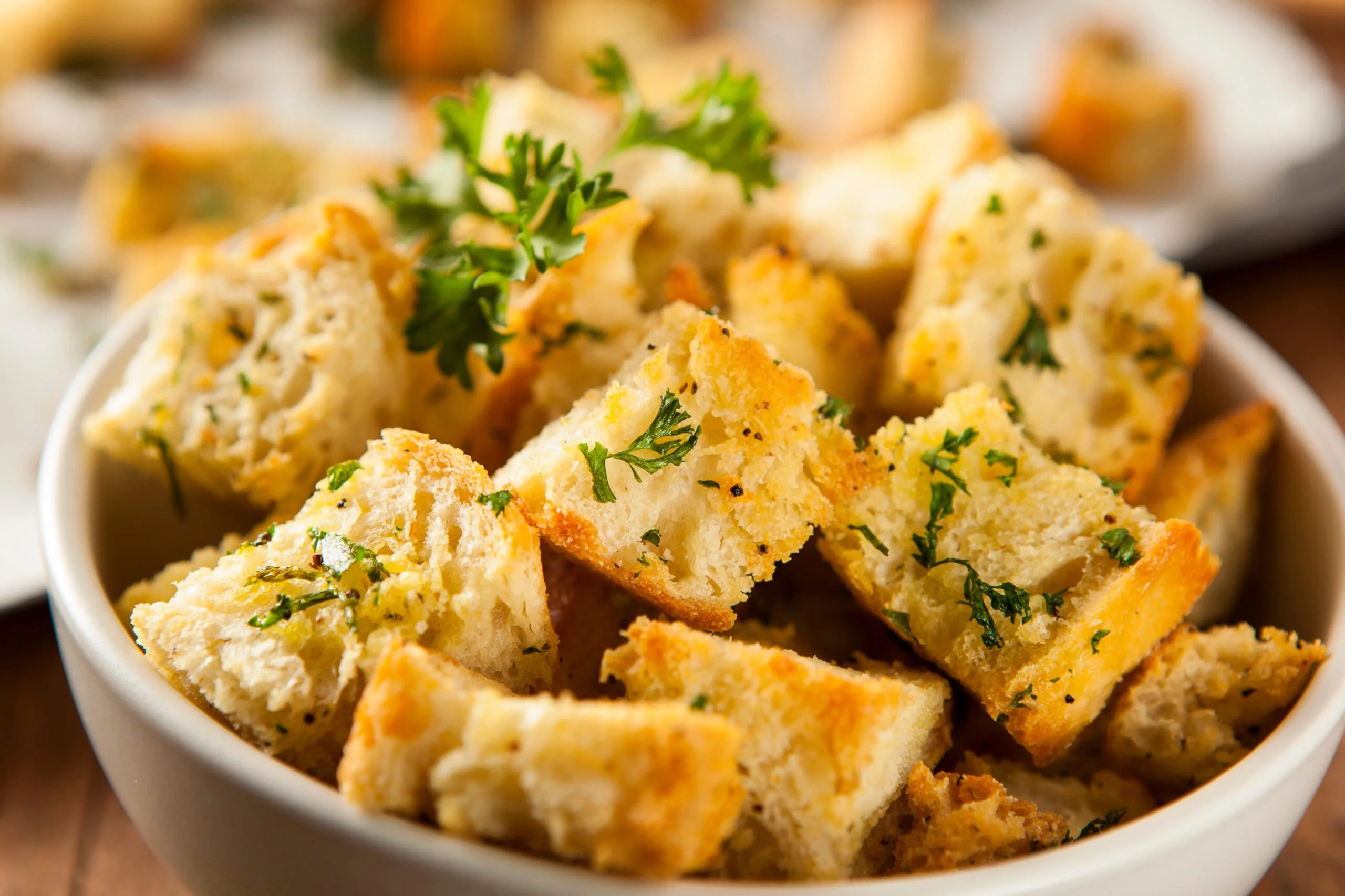 Crouton Recipe pairs well with salads